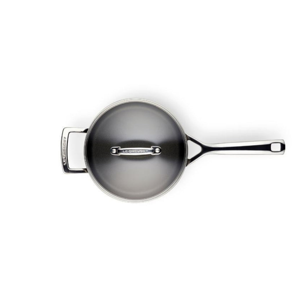 Le Creuset Toughened Non - Stick Saucepan with Glass Lid 20cm