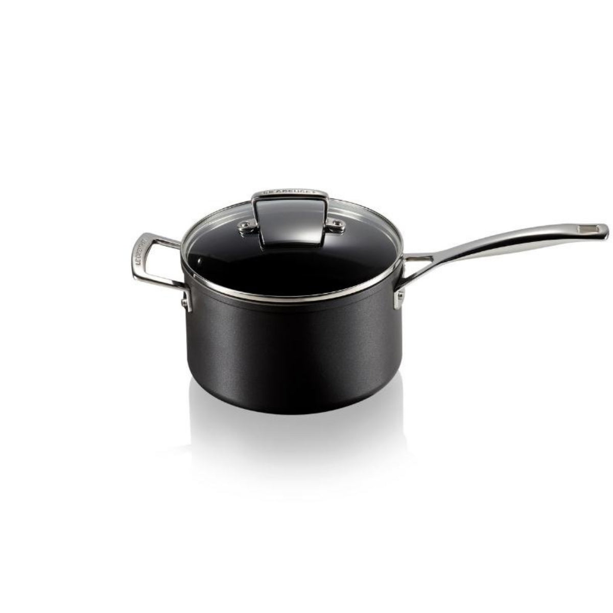 Le Creuset Toughened Non - Stick Saucepan with Glass Lid 20cm