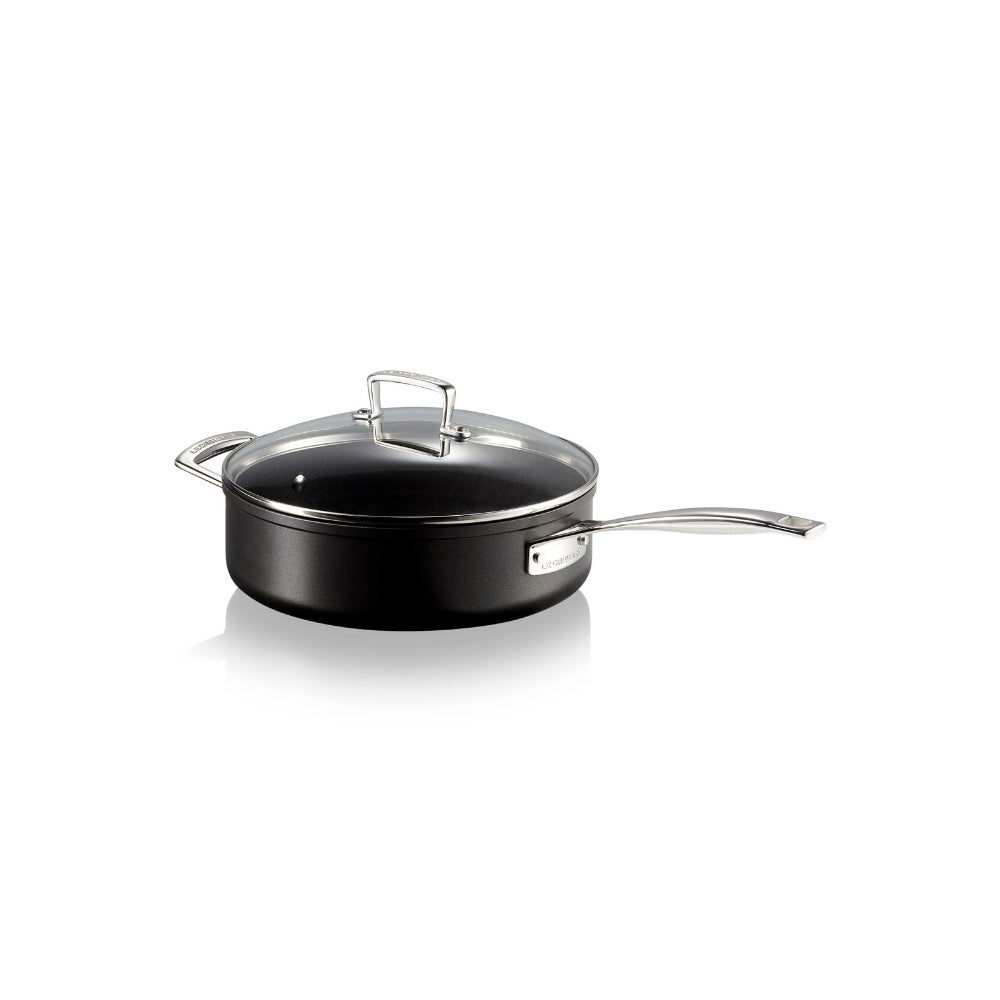 Le Creuset Toughened Non - Stick Saute Pan with Glass Lid - 26cm
