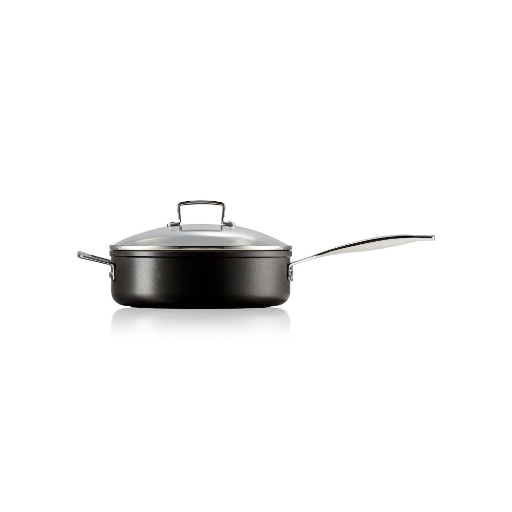 Le Creuset Toughened Non - Stick Saute Pan with Glass Lid - 26cm