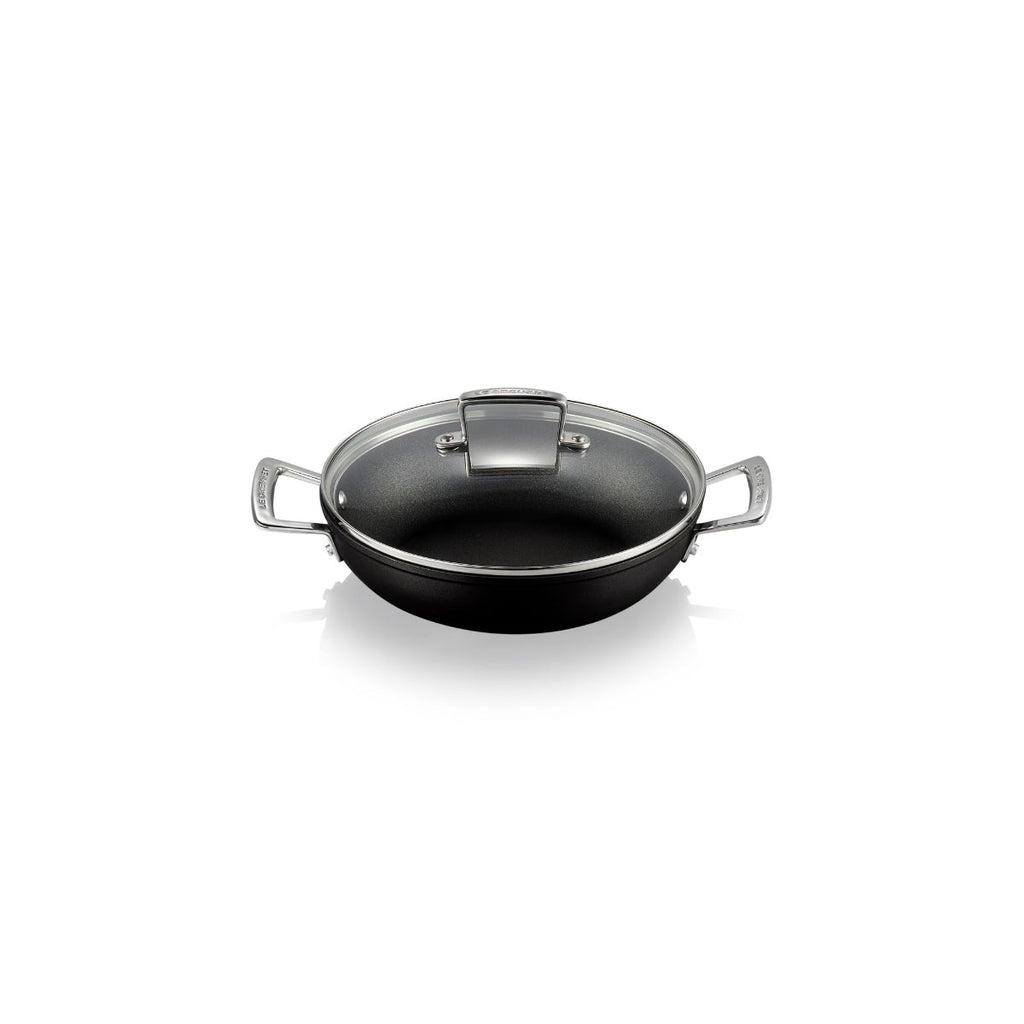 Le Creuset Toughened Non-Stick Shallow Casserole with Lid - 24cm