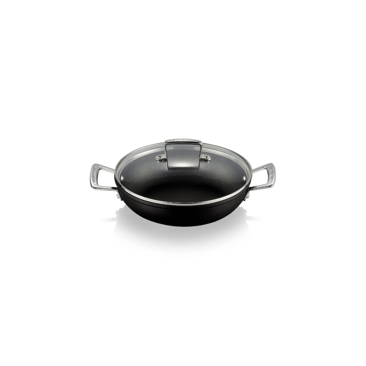 Le Creuset Toughened Non-Stick Shallow Casserole with Lid - 24cm