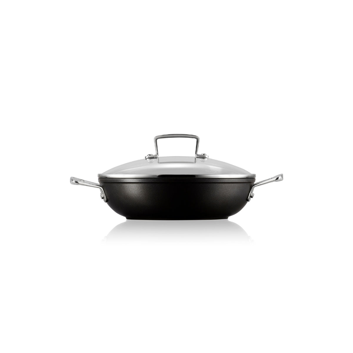 Le Creuset Toughened Non-Stick Shallow Casserole with Lid - 24cm