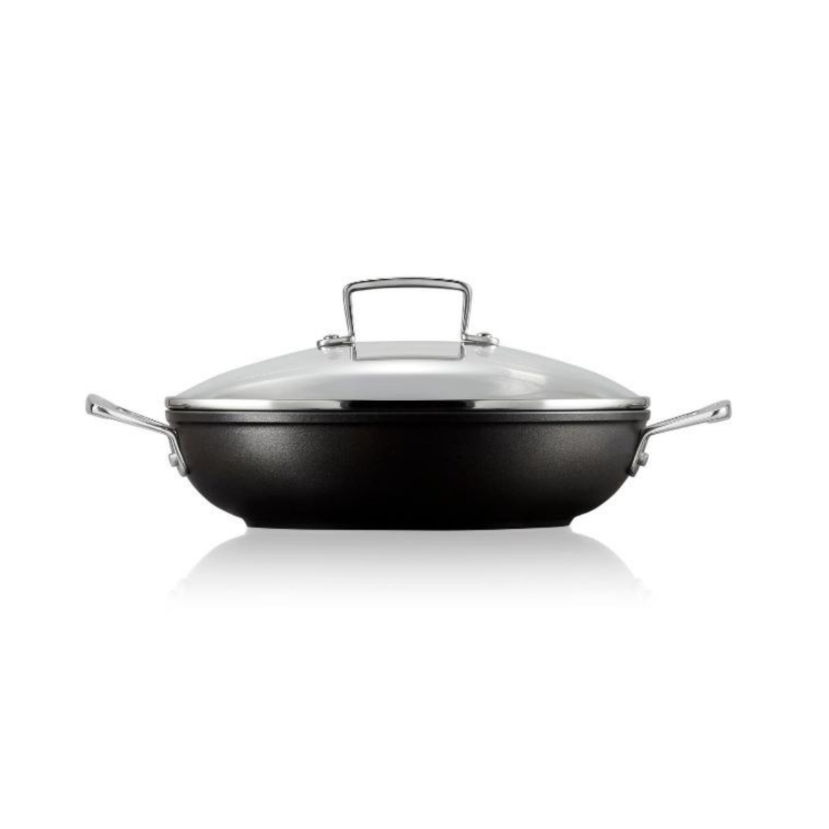 Le Creuset Toughened Non - Stick Shallow Casserole with Lid - 26cm