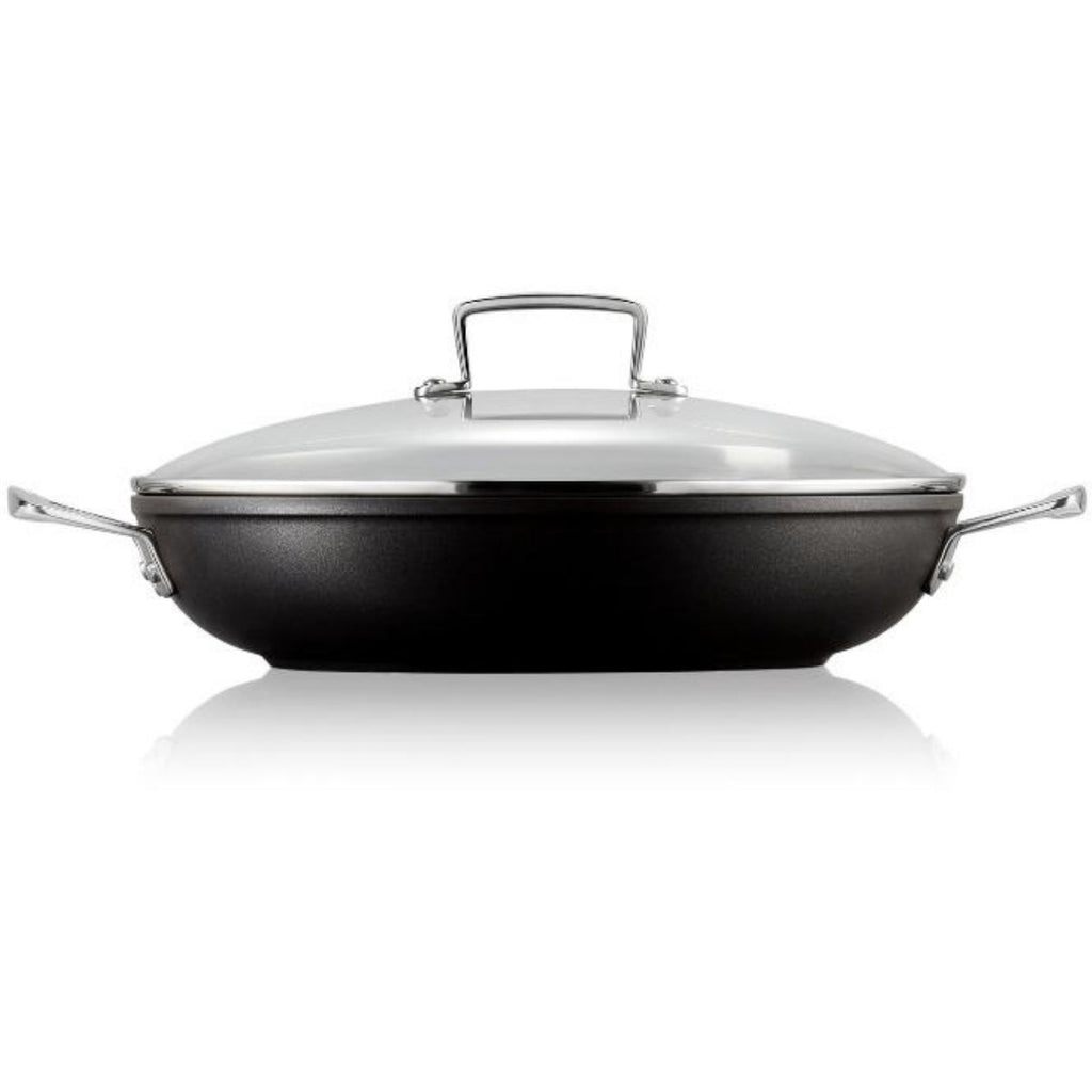 Le Creuset Toughened Non - Stick Shallow Casserole with Lid - 30cm