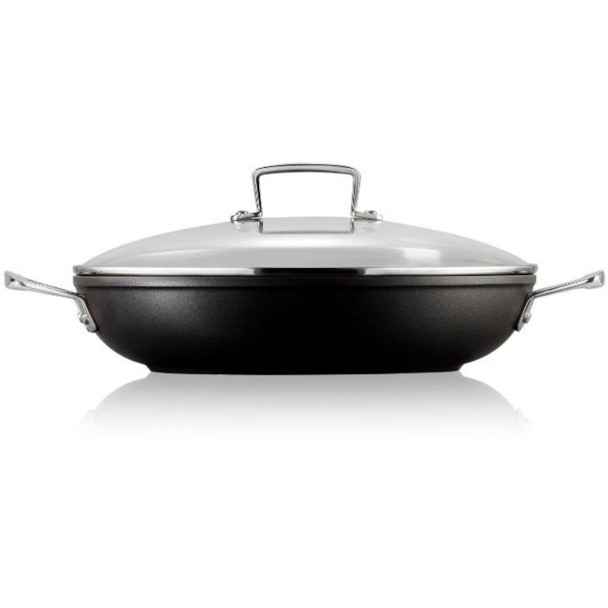 Le Creuset Toughened Non - Stick Shallow Casserole with Lid - 30cm