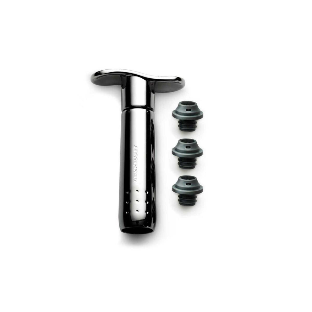 Le Creuset WA - 137 Metal Wine Pump and 3 Stoppers