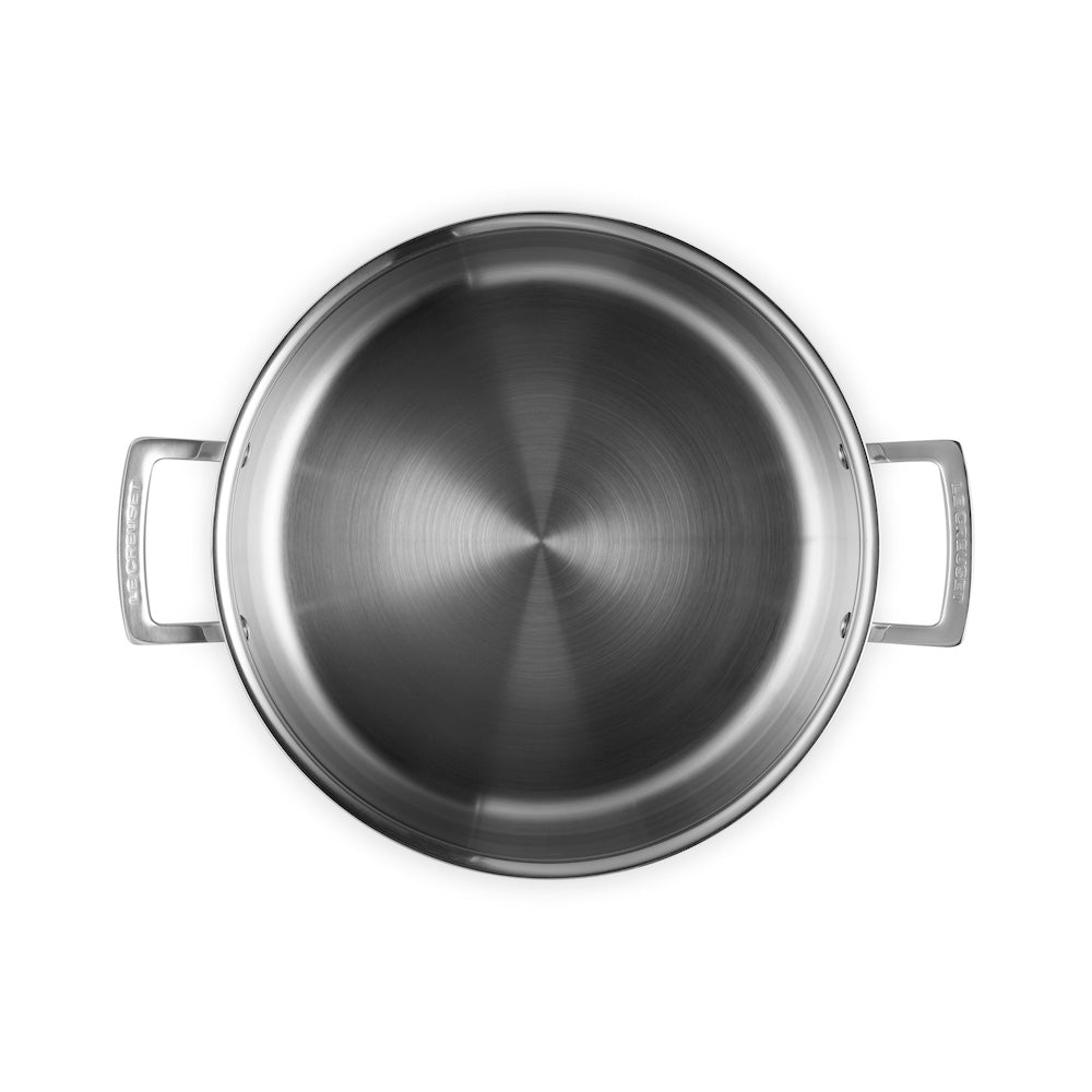 Le Creuset Classic 3 - ply Stainless Steel Deep Casserole 28cm