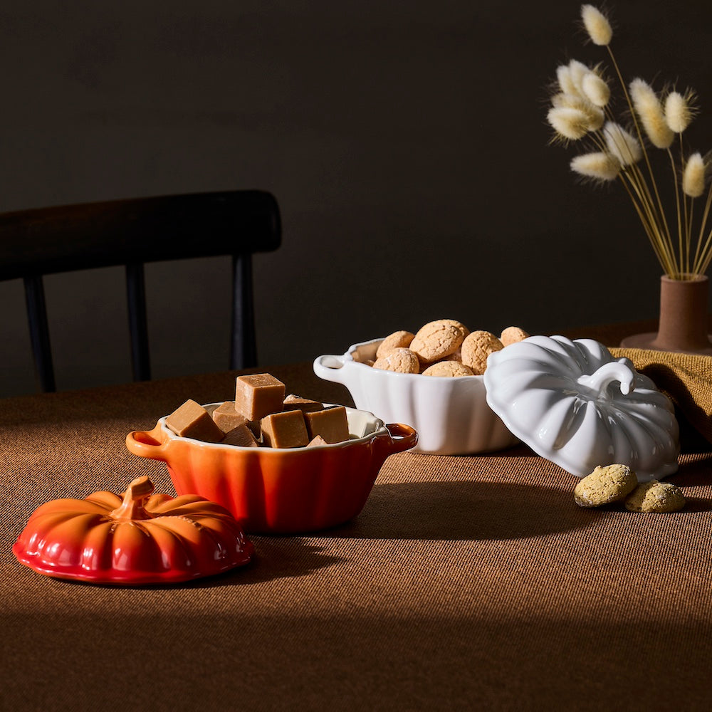 Le Creuset Stoneware Pumpkin Mini Casserole 350ml - Volcanic