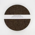 eco friendly Smoked Cork Round Placemat in wrap