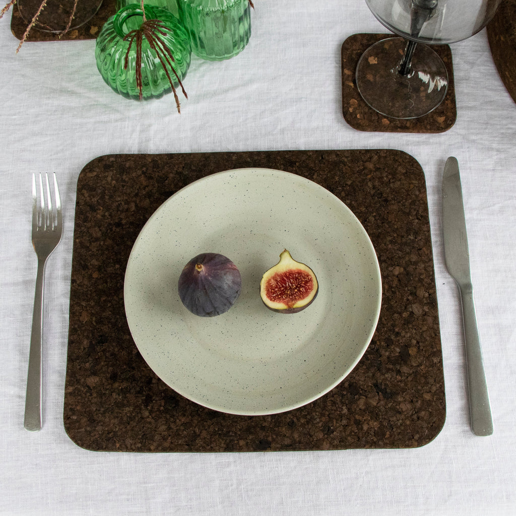 Smoked Cork Placemats | Rectangle | Set of 4