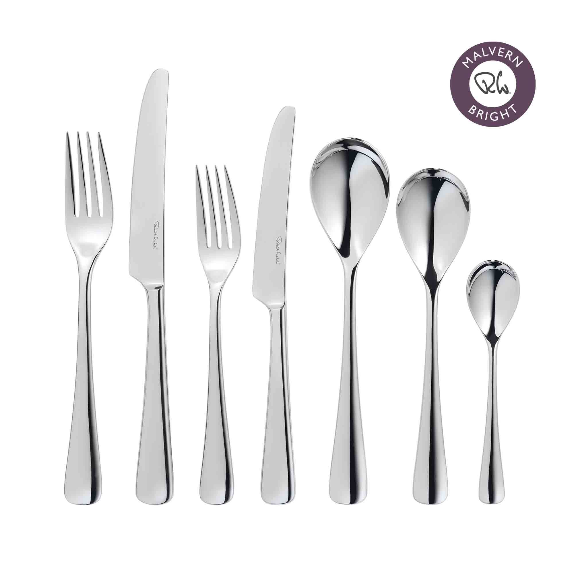 Malvern Bright Cutlery Set, 56 Piece for 8 People