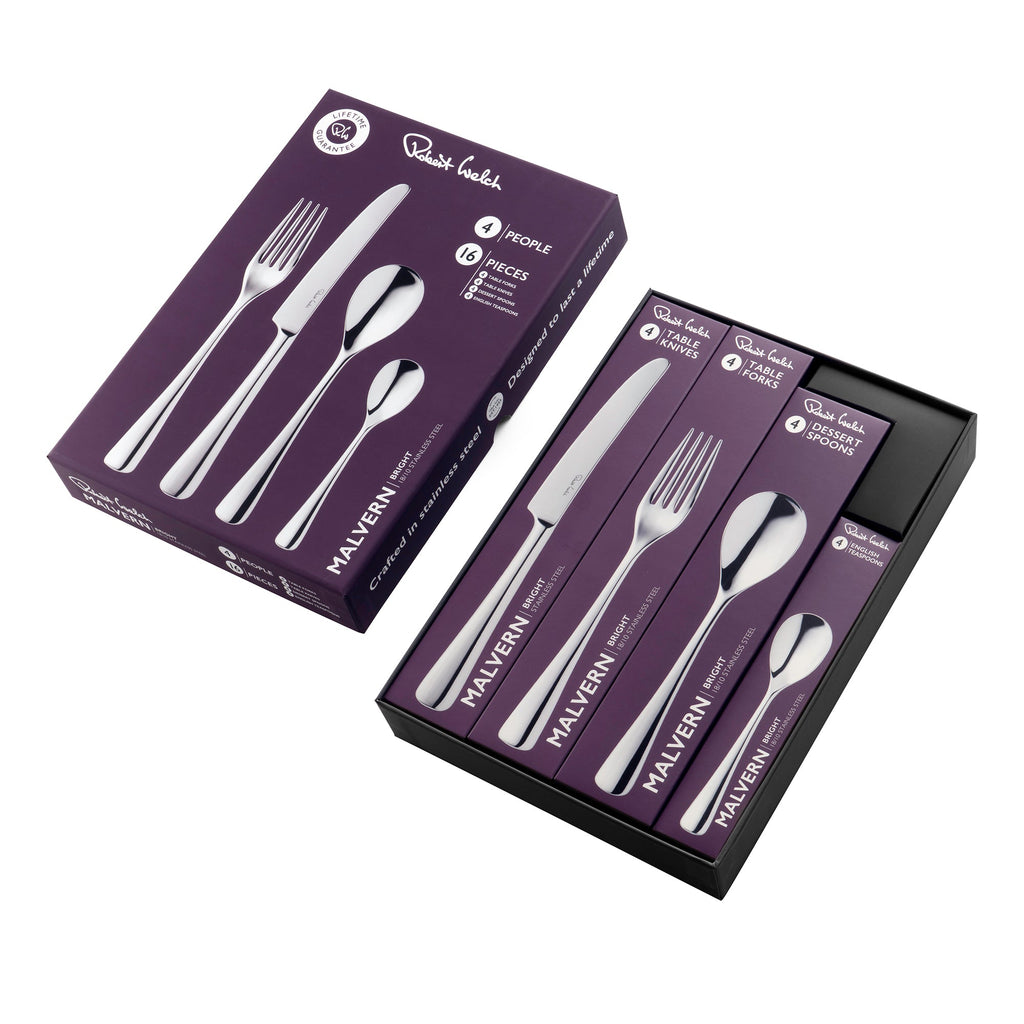 Robert Welch Malvern Bright Cutlery Set, 16 Piece for 4 People