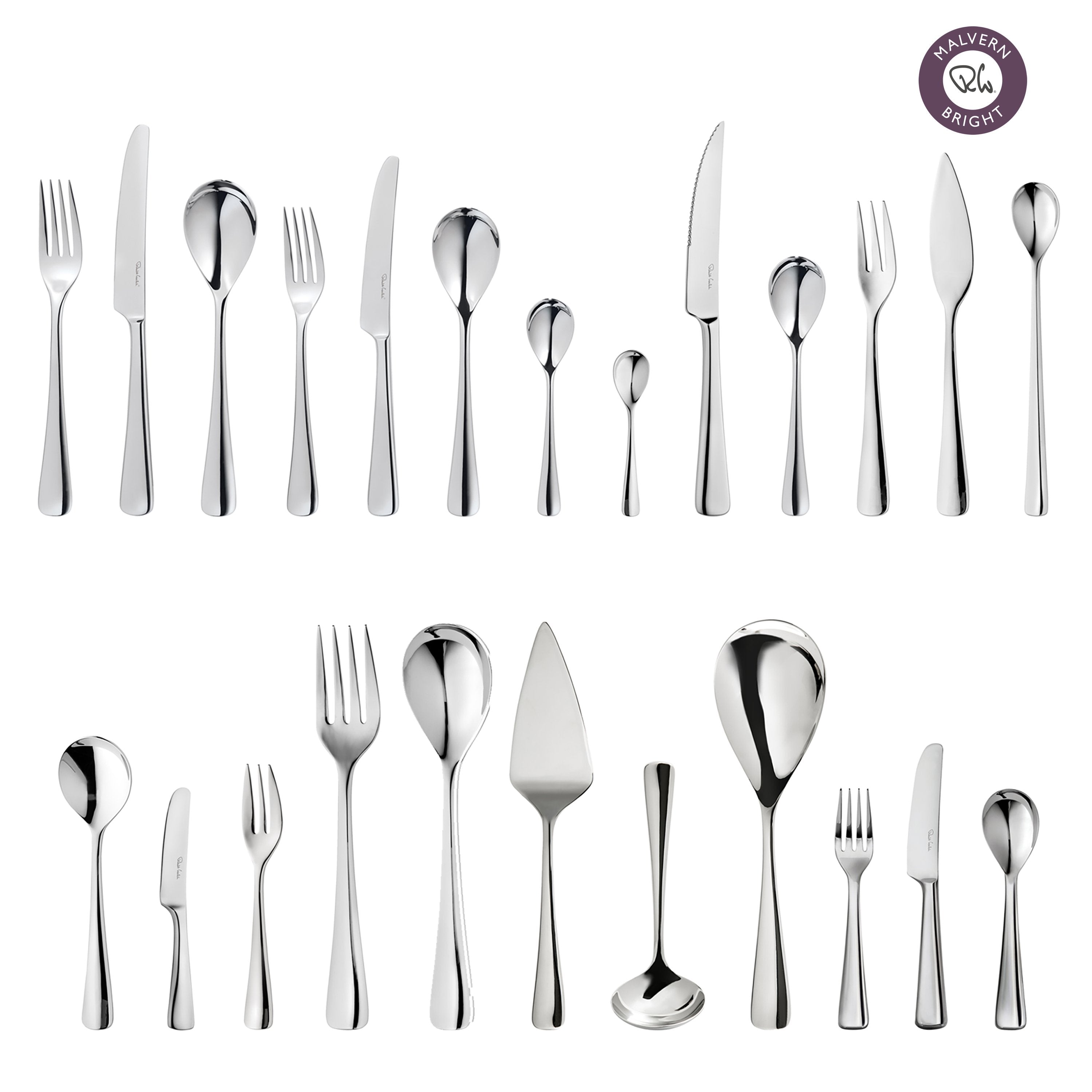 Malvern Bright Cutlery Set, 56 Piece for 8 People