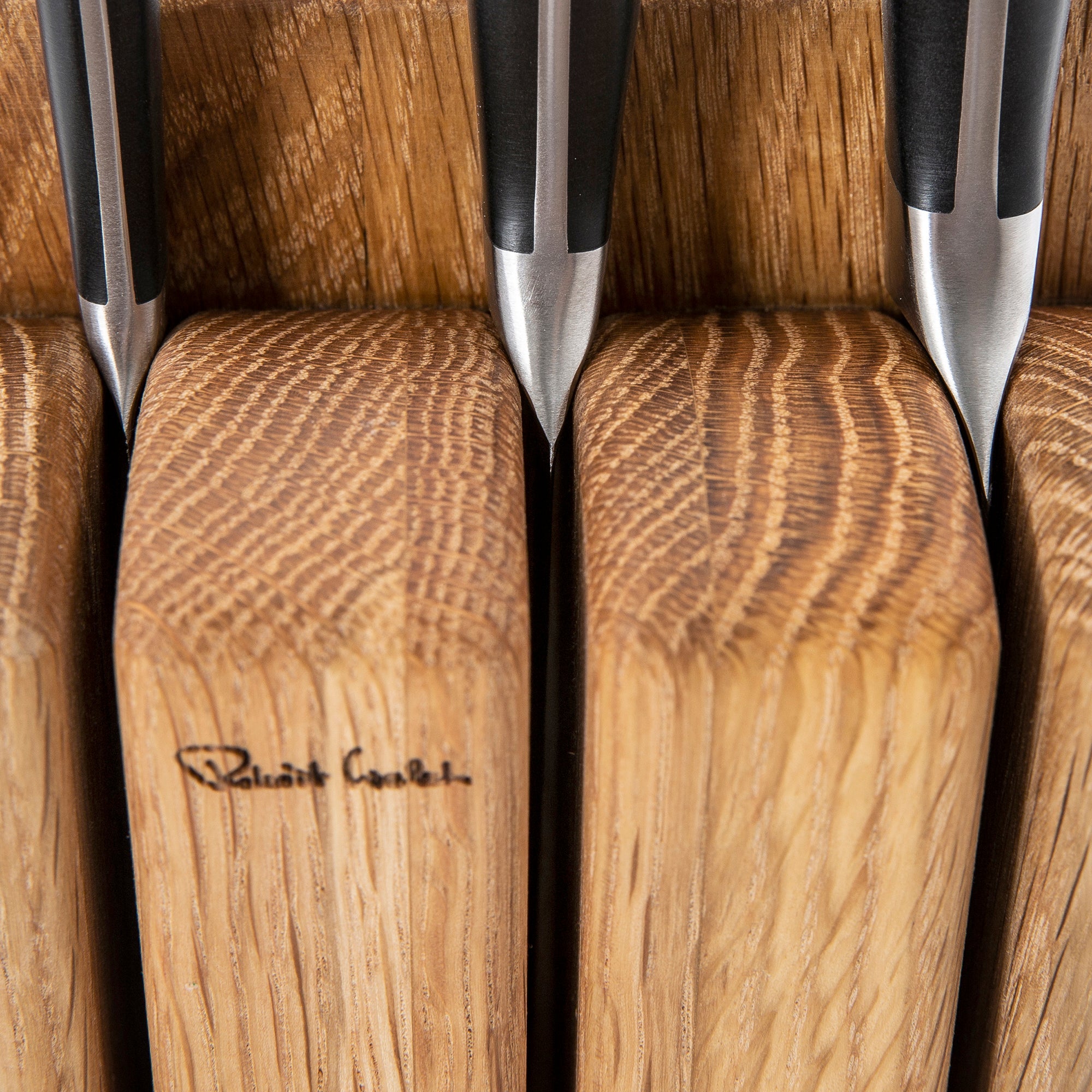 Signature Book Oak Knife Block Set 4P Chef's