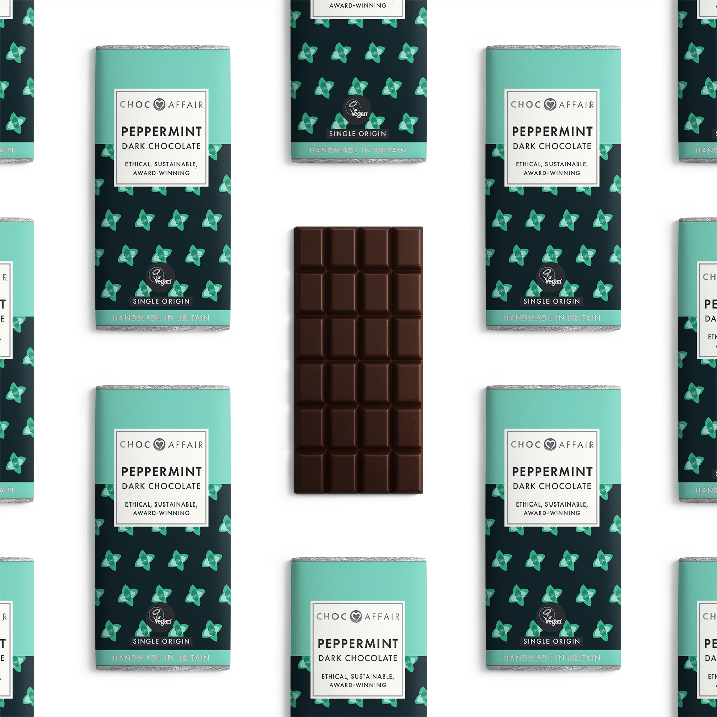 Choc Affair Peppermint Dark Chocolate Bars