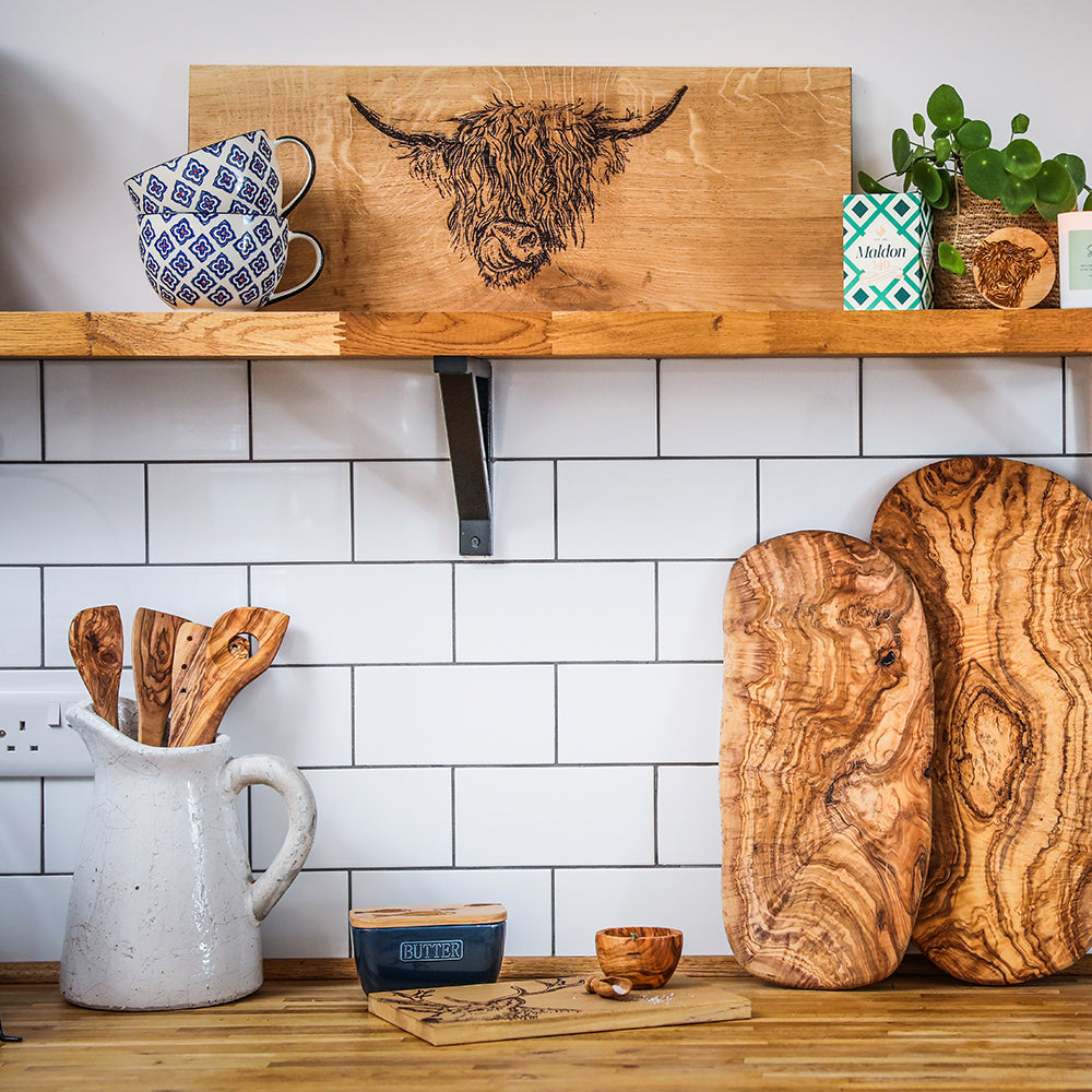 Olive Wood Slotted Spatula