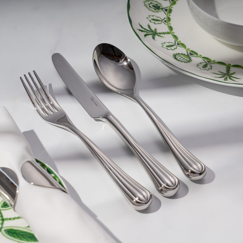 Palm Air Bright Cutlery Set, 84 Piece for 12 People
