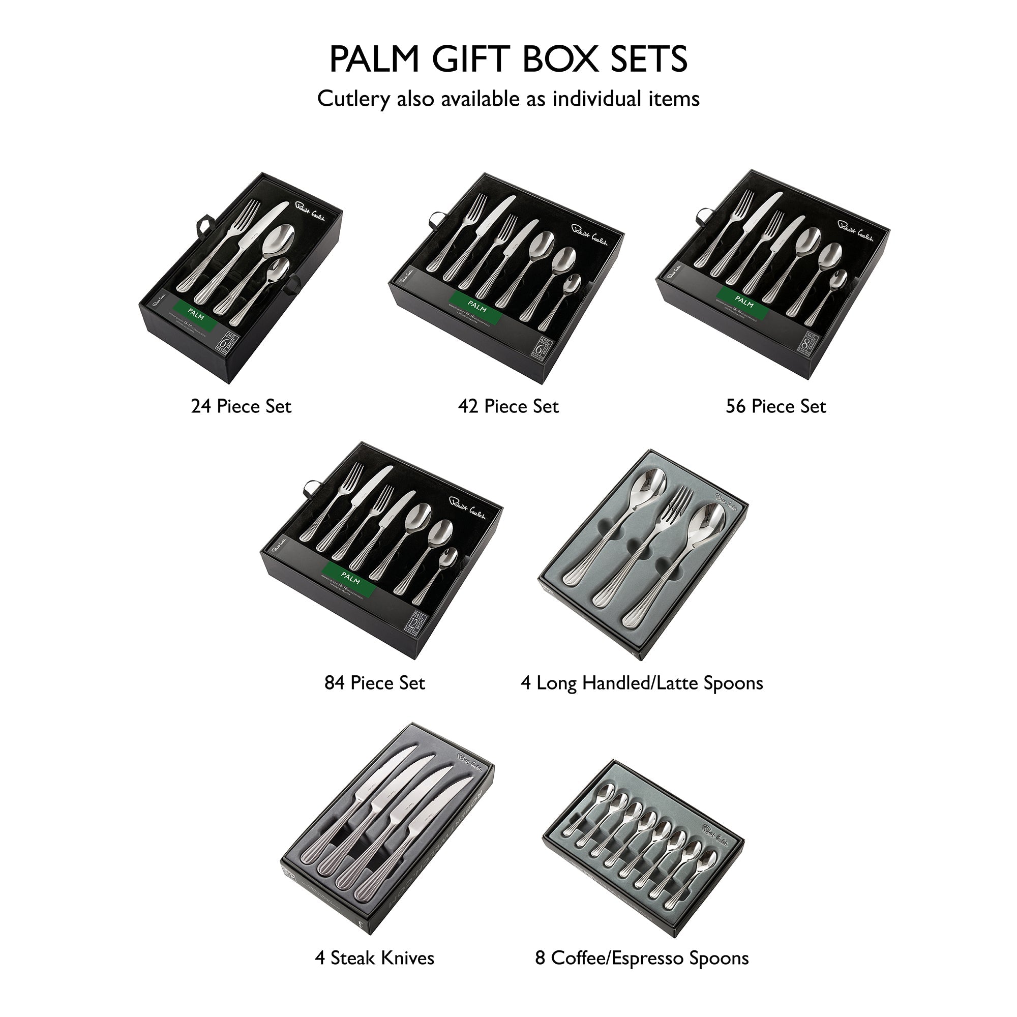 Palm Bright Cutlery Set, 24 Piece for 6 People