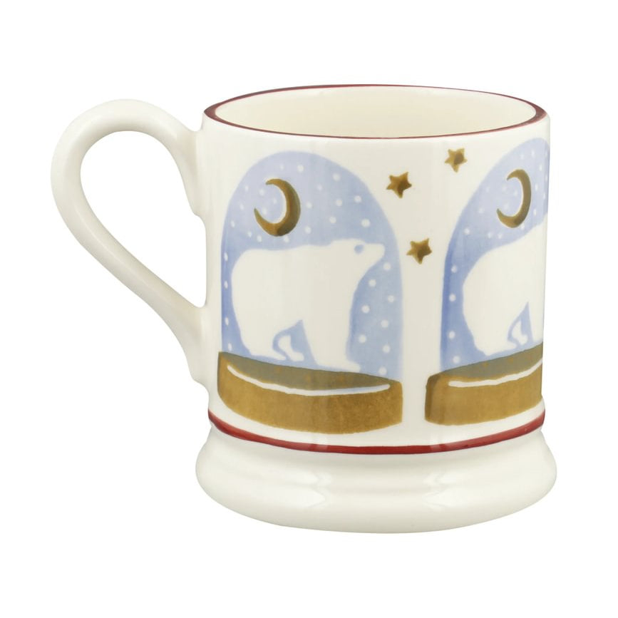 Emma Bridgewater Polar Bear Snow Globe Half Pint Mug