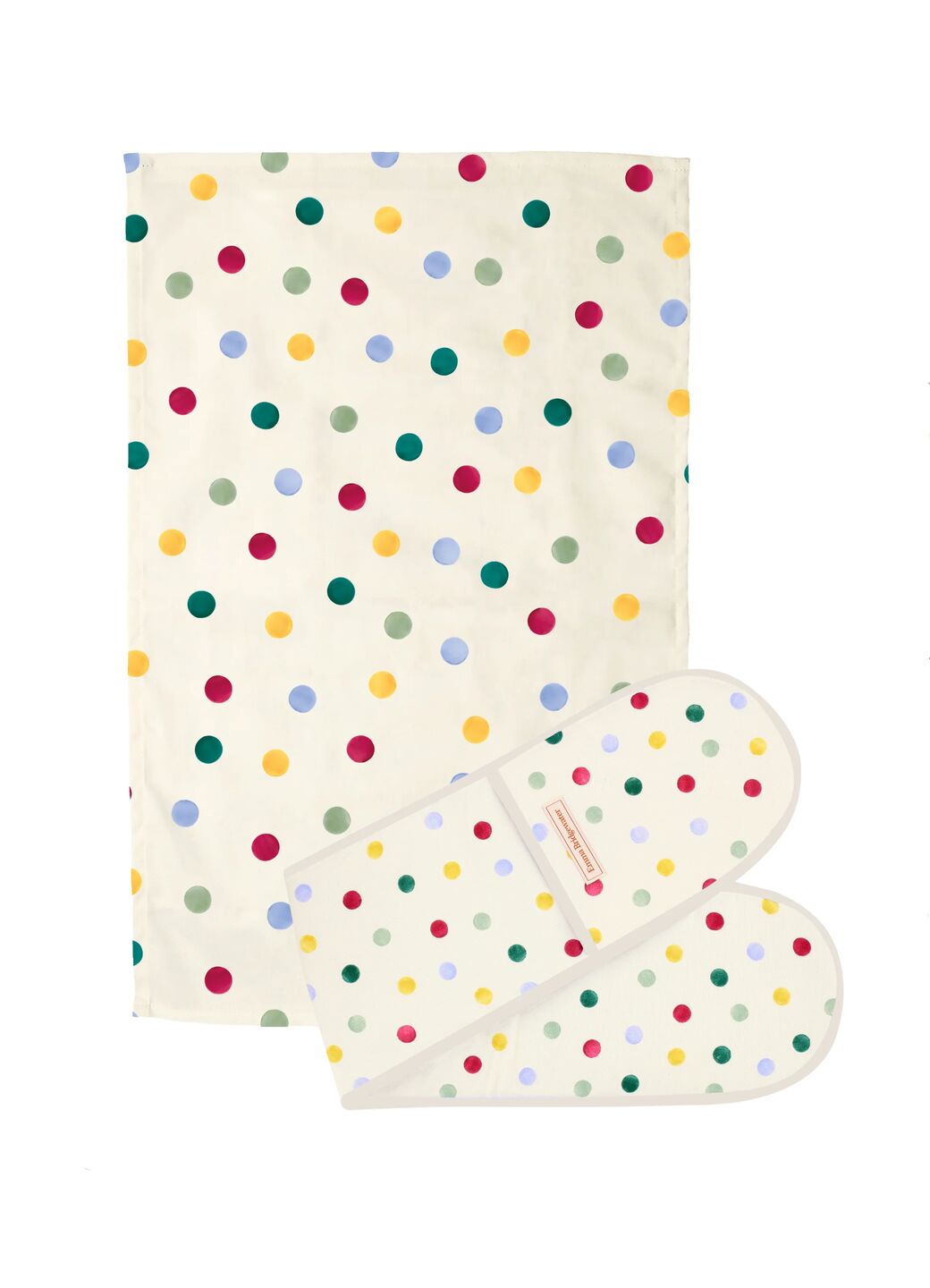 Emma Bridgewater Polka Dot Double Oven Glove & Tea Towel Set