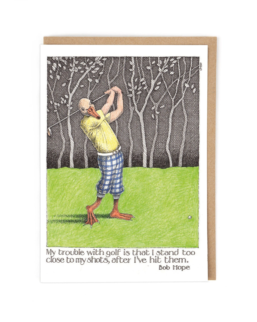 Simon Drew Cards - TROUBLE WITH GOLF 
