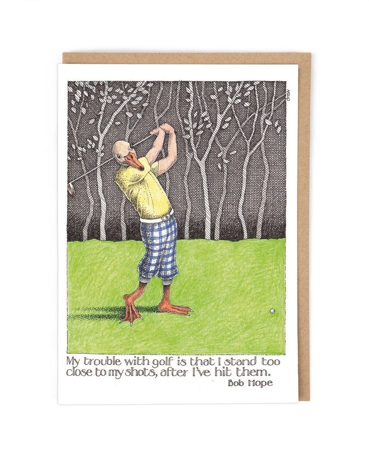 Simon Drew Cards - TROUBLE WITH GOLF 