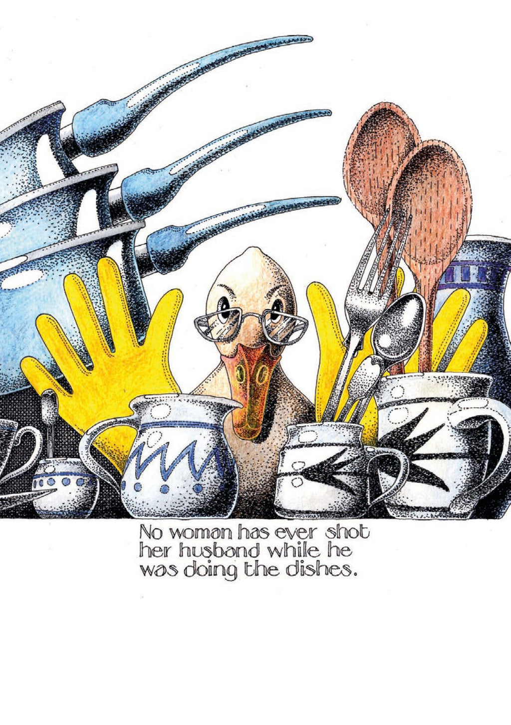 Simon Drew Cards - WASHING THE DISHES 
