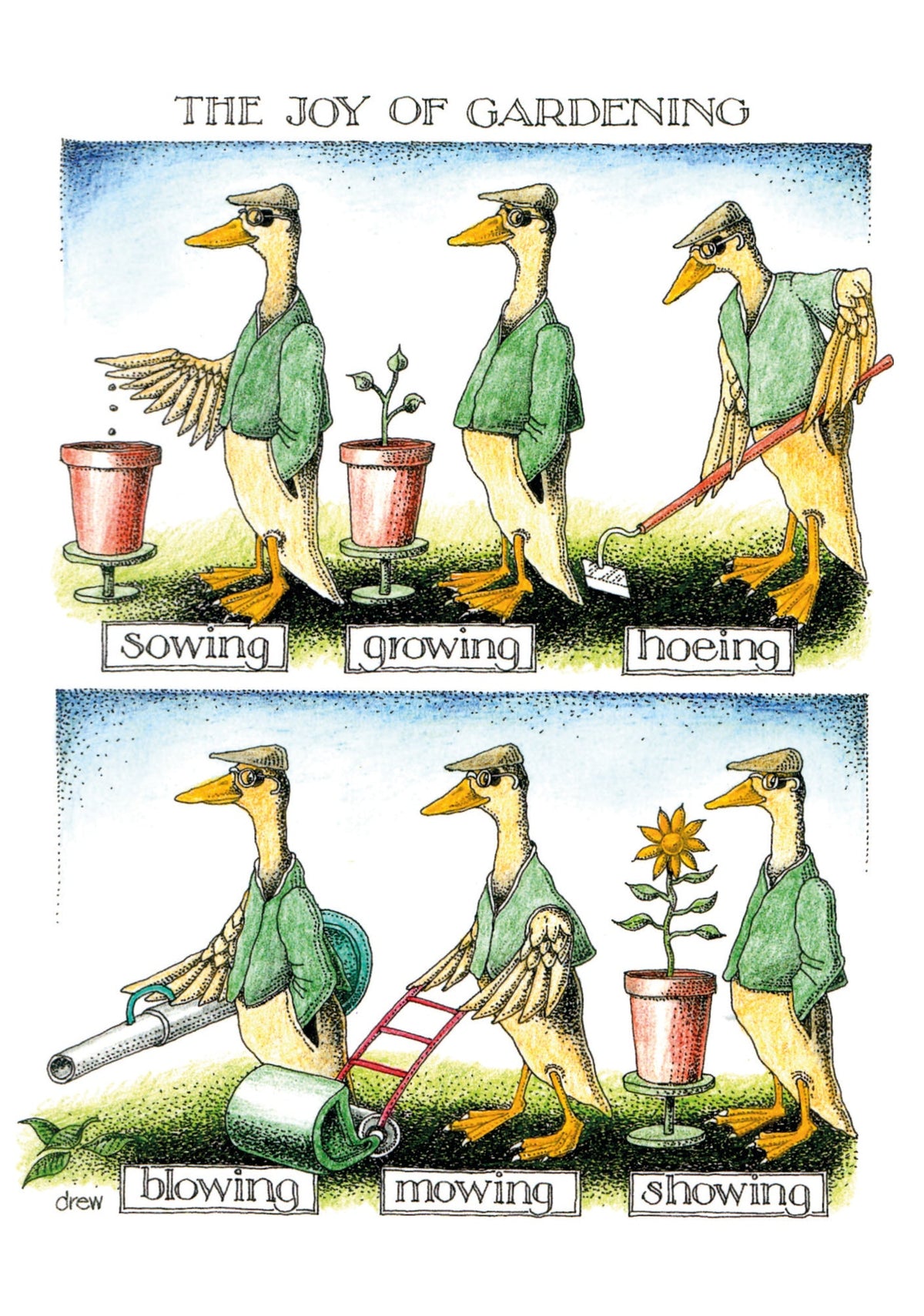 Simon Drew Cards - JOY OF GARDENING 