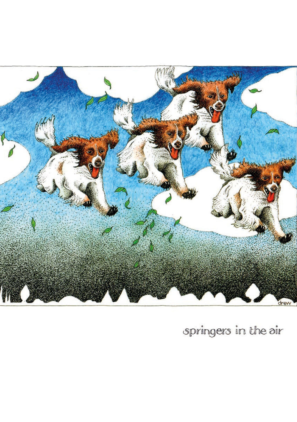 Simon Drew Cards - SPRINGERS IN THE AIR 