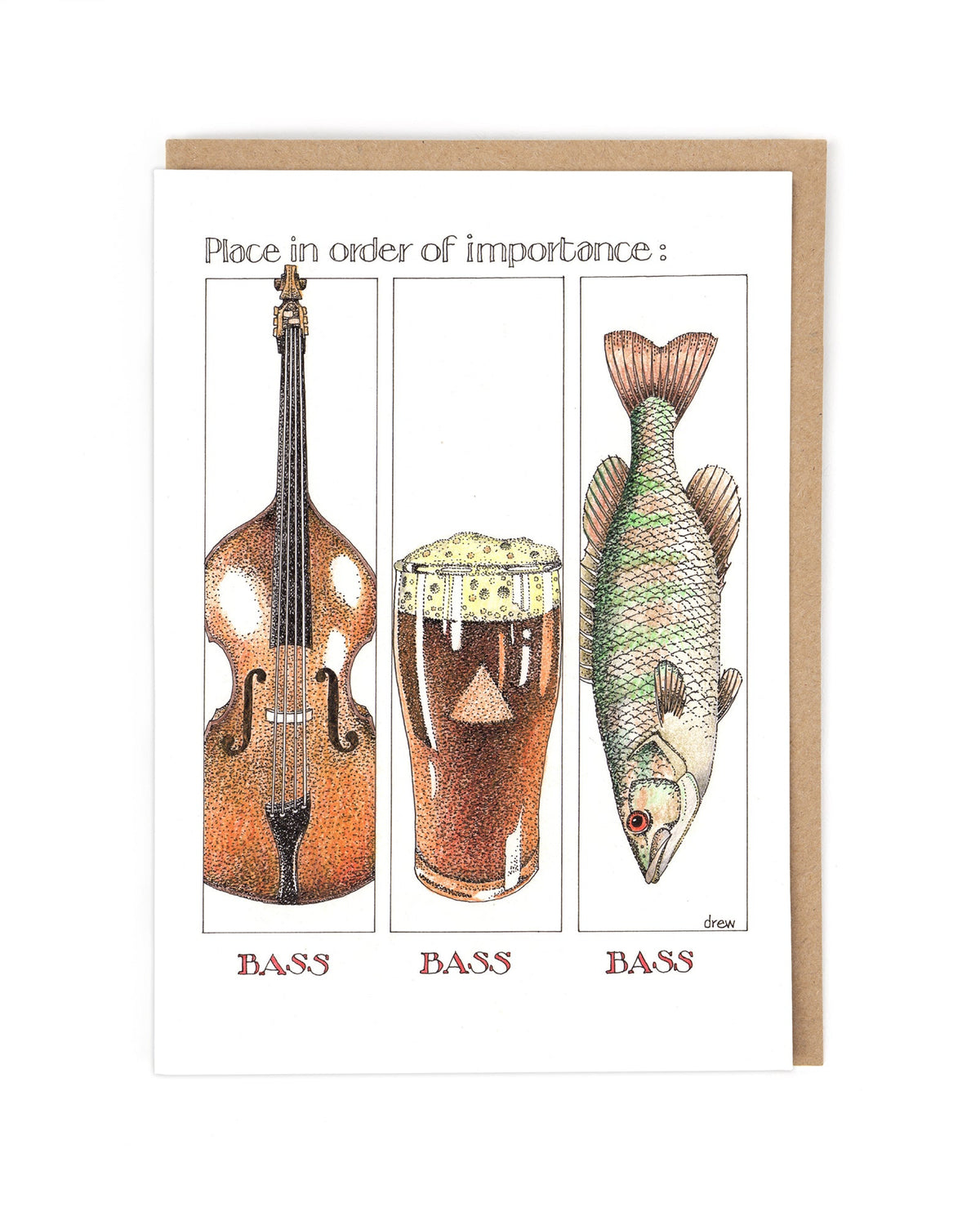 Simon Drew Cards - BASS, BASS, BASS