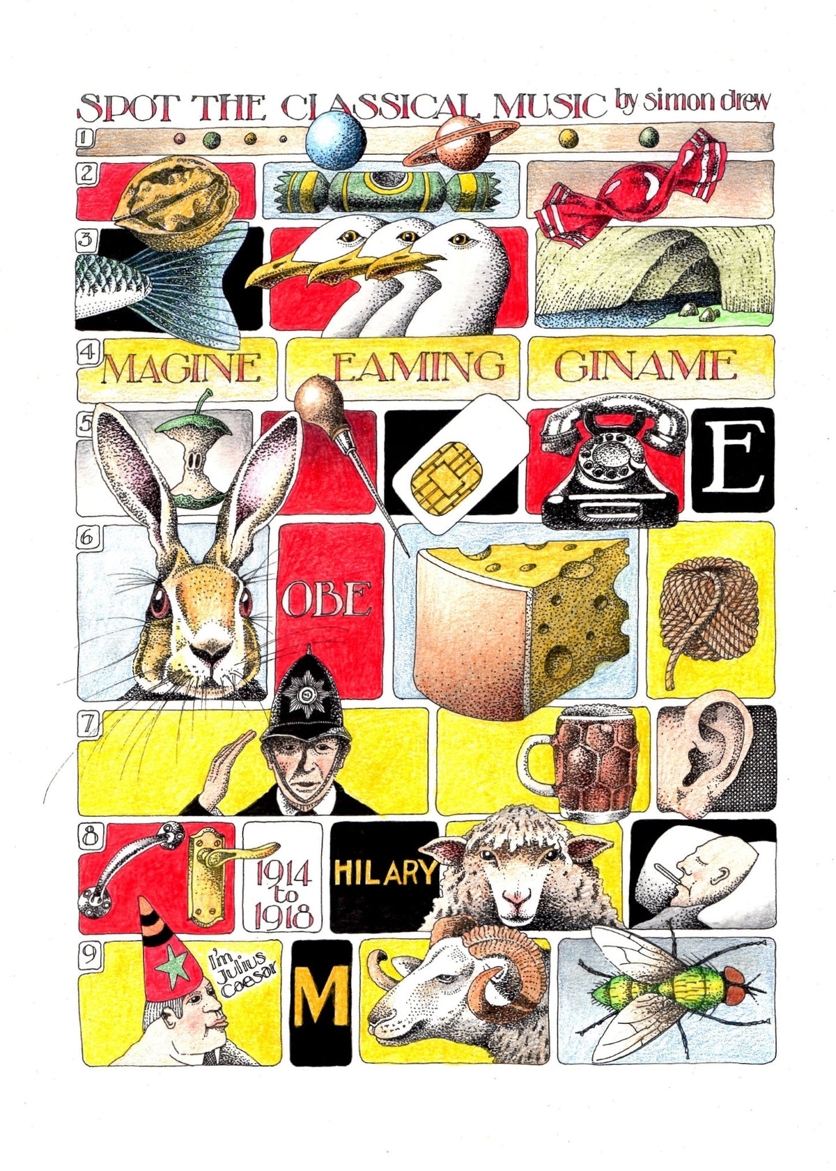 Simon Drew Cards - SPOT IT CLASSICAL MUSIC