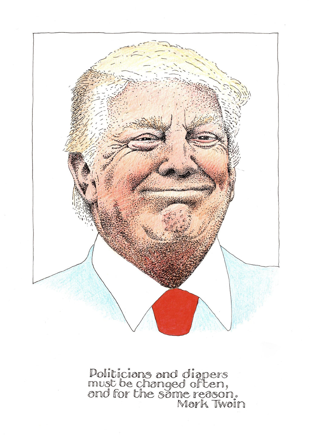 Simon Drew Cards - A PRESIDENT