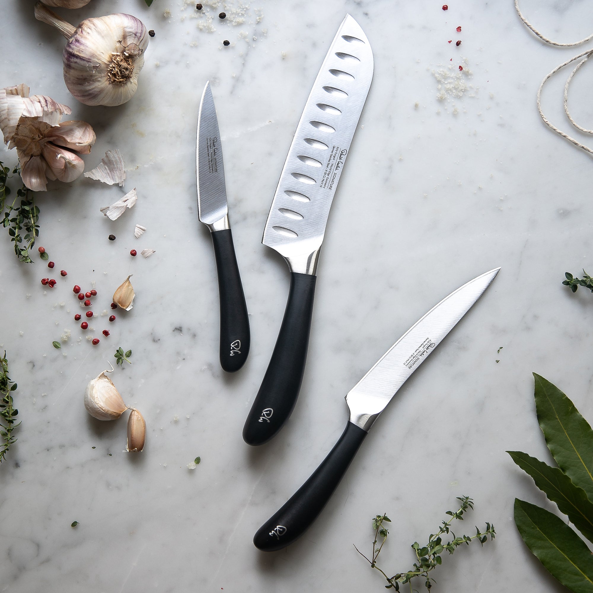 Signature Book Oak Knife Block Set 4P Chef's