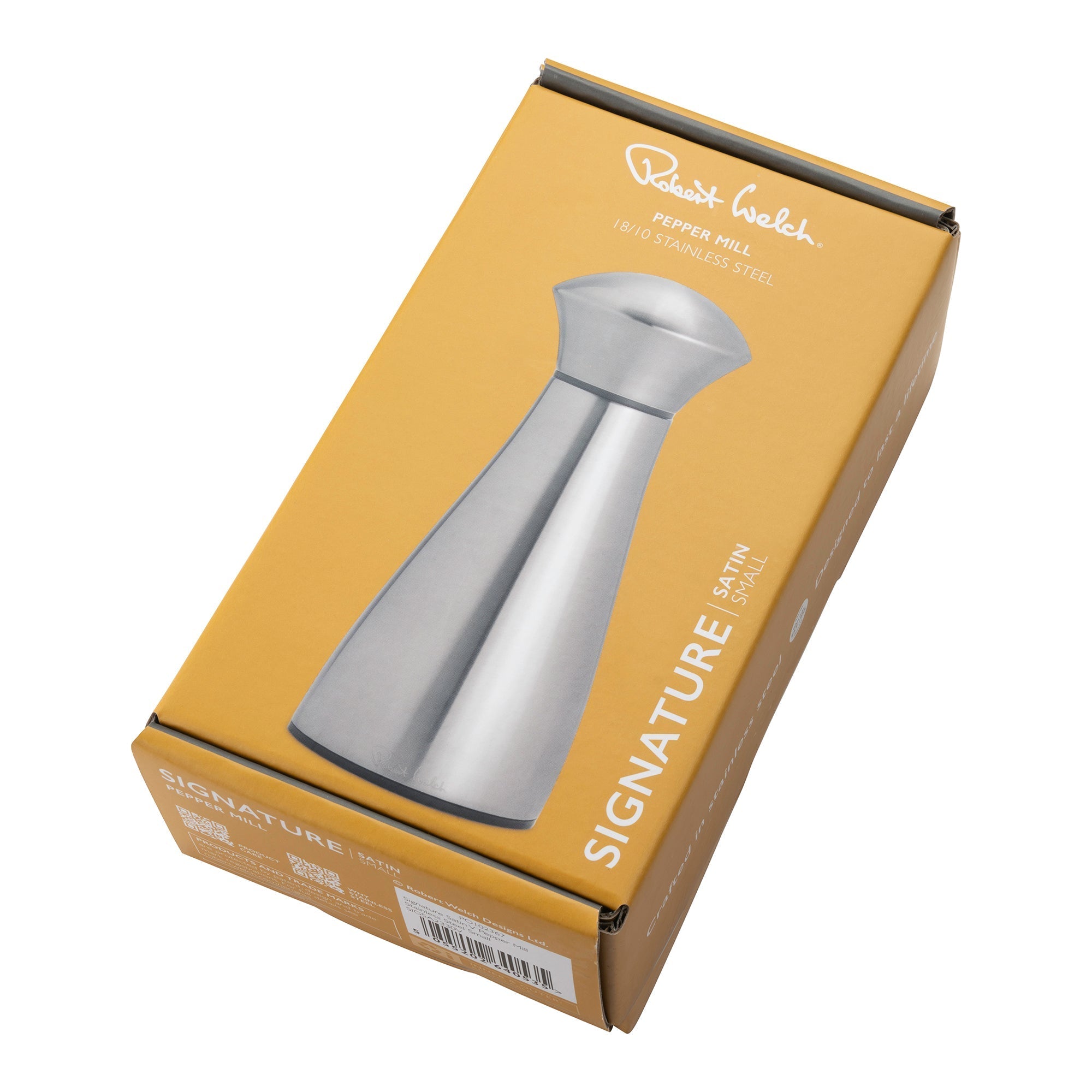 Robert Welch Signature Satin Stainless Steel Small Black Pepper Mill