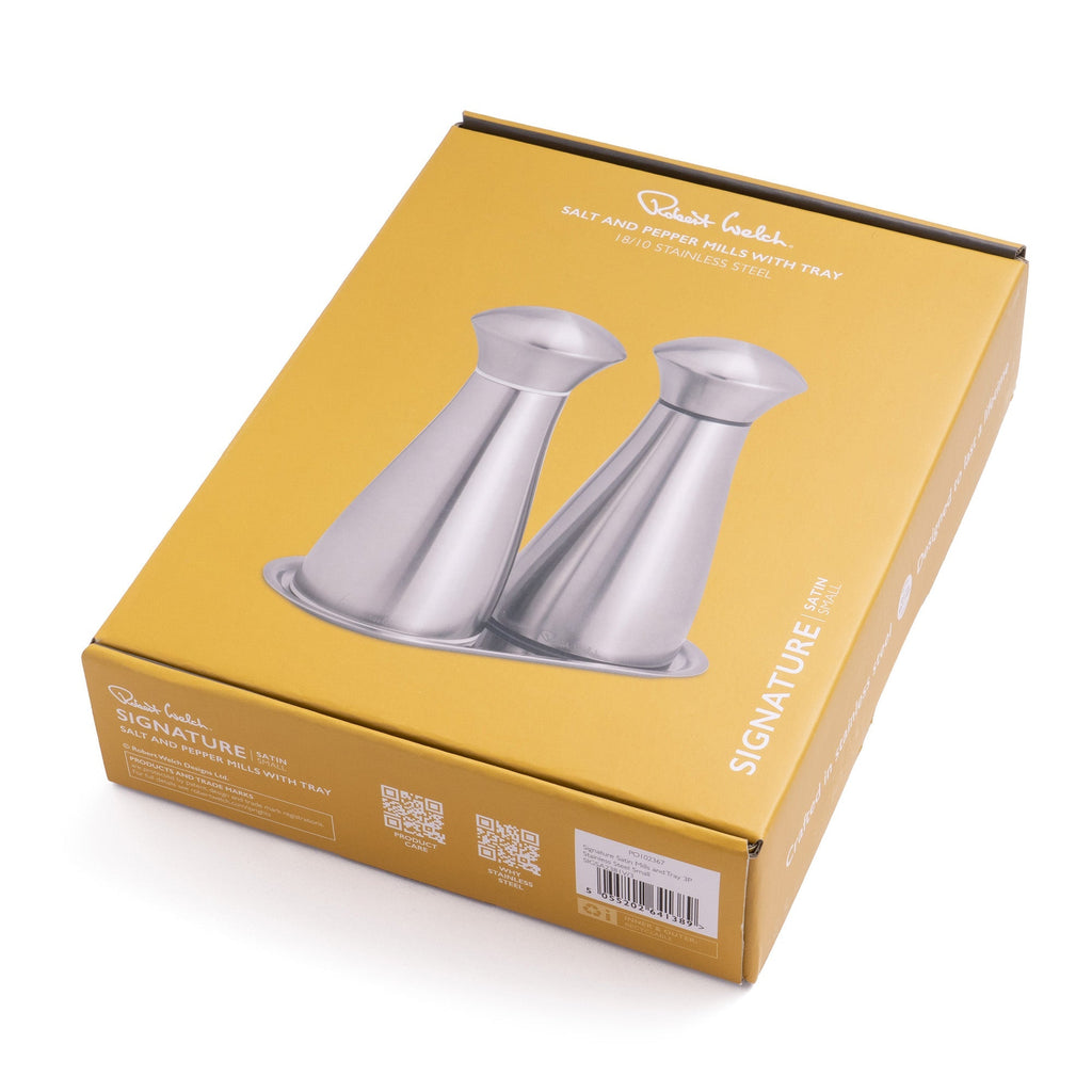 Robert Welch Signature Satin Stainless Steel Small Mills and Tray Set