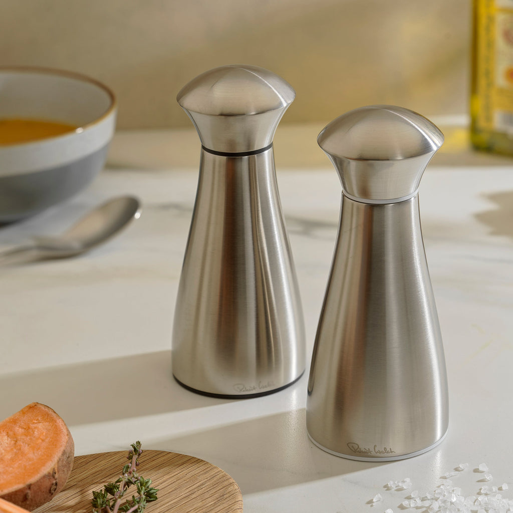 Robert Welch Signature Satin Stainless Steel Small Mills and Tray Set