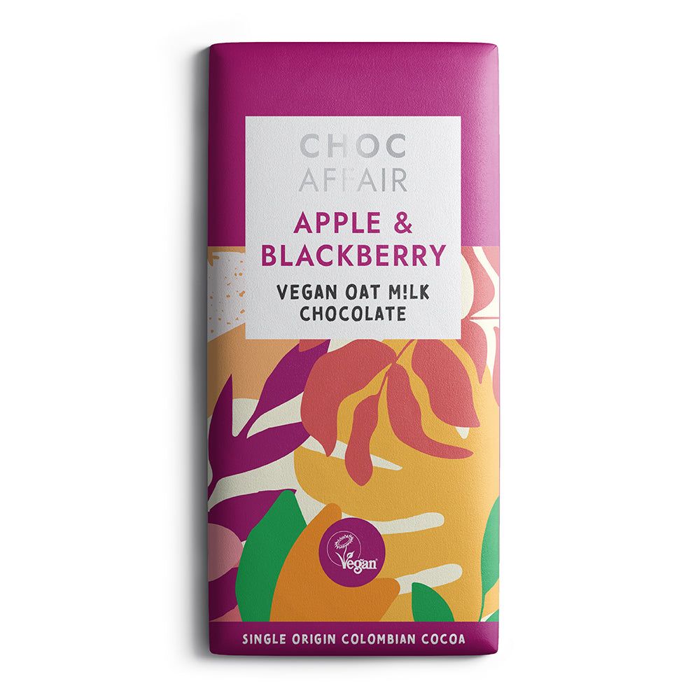 Choc Affair Oat M!lk Apple & Blackberry Chocolate Bar