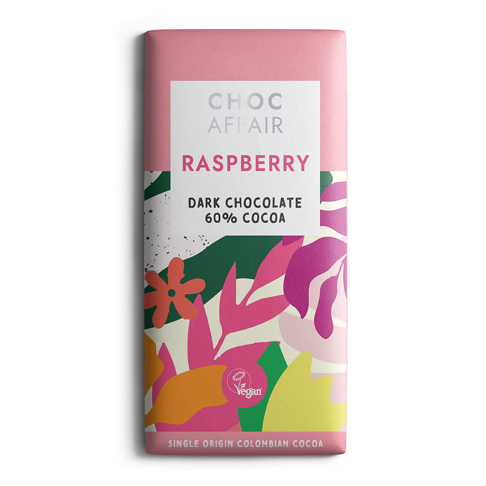 Choc Affair Raspberry Dark Chocolate Bar