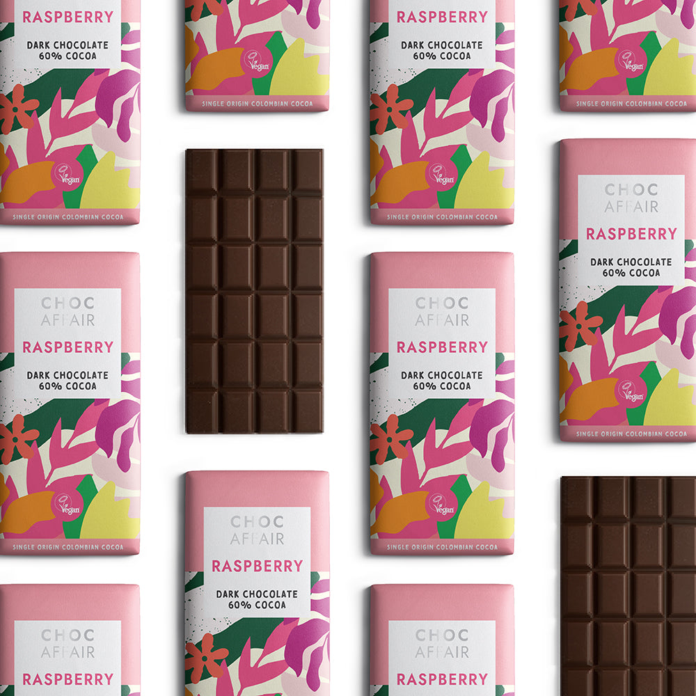 Choc Affair Raspberry Dark Chocolate Bar
