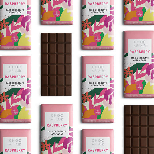 Choc Affair Raspberry Dark Chocolate Bar