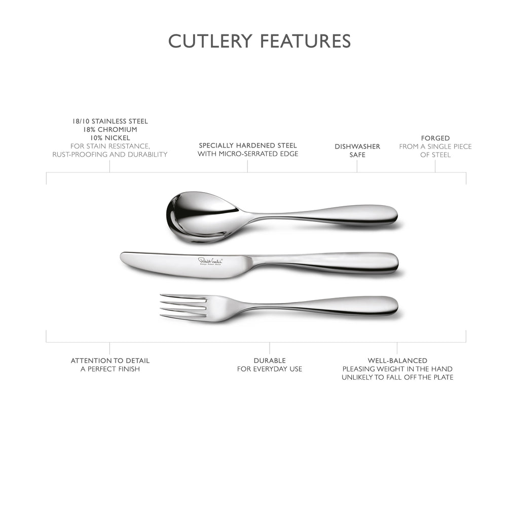 Robert Welch Stanton Bright Cutlery Set, 16 Piece for 4 People