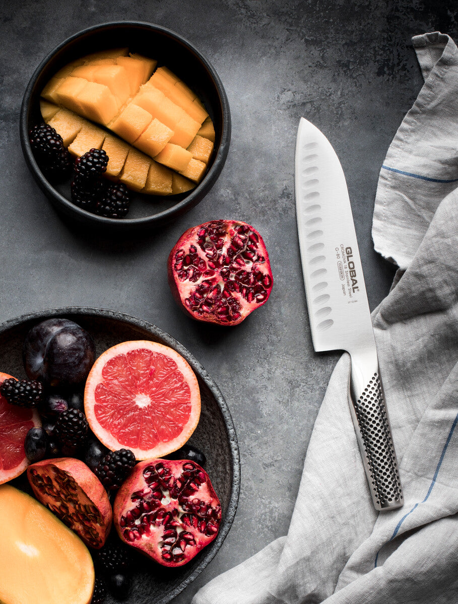 G-80 Santoku Knife Fluted 18cm Blade