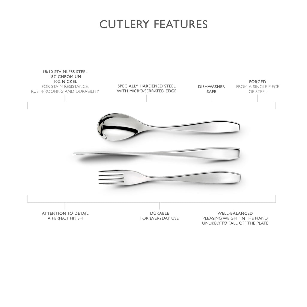 Vista Bright Cutlery Set, 42 Piece for 6 People
