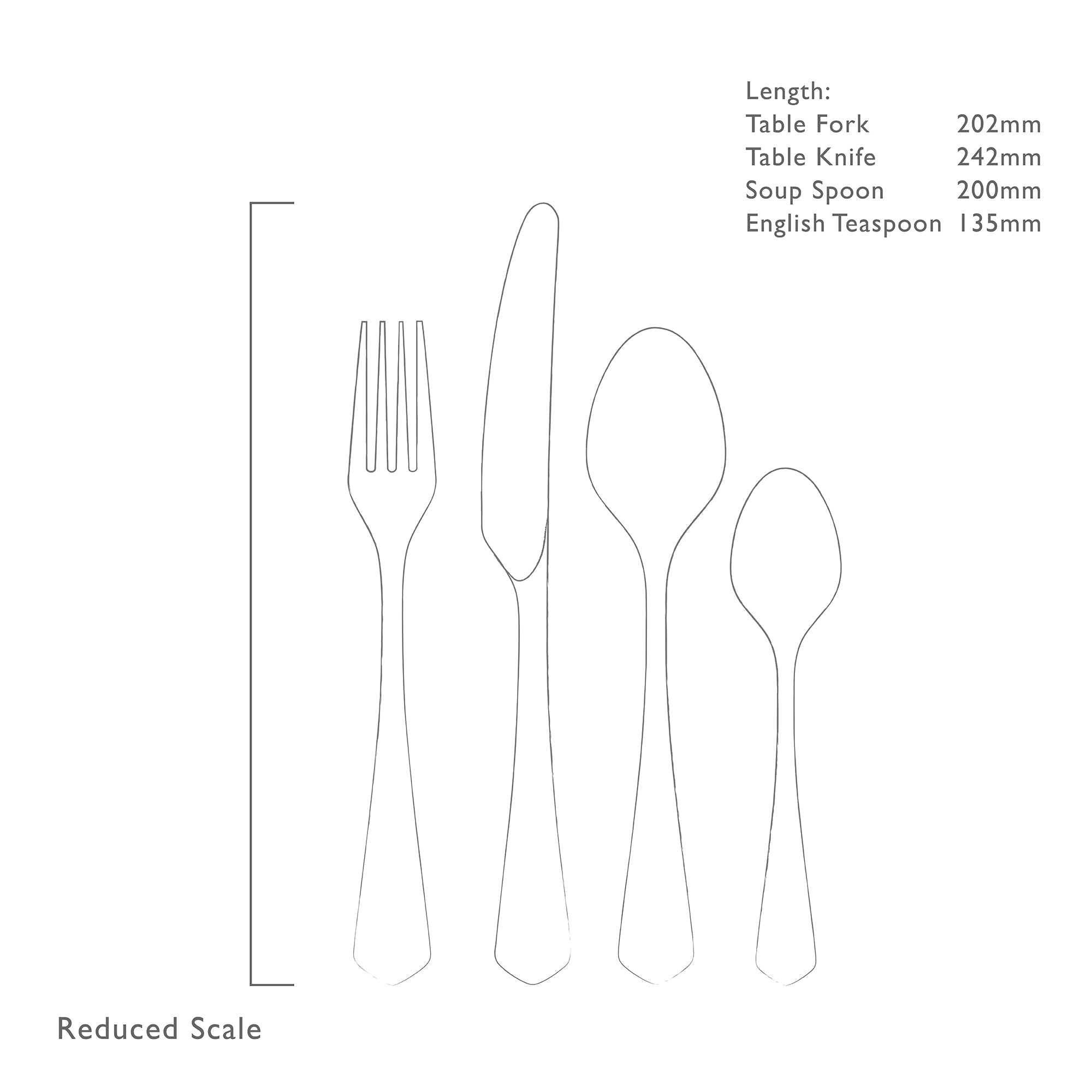 Westbury Bright Cutlery Set, 24 Piece for 6 People