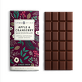 Choc Affair Apple and Cranberry Milk Chocolate Bar