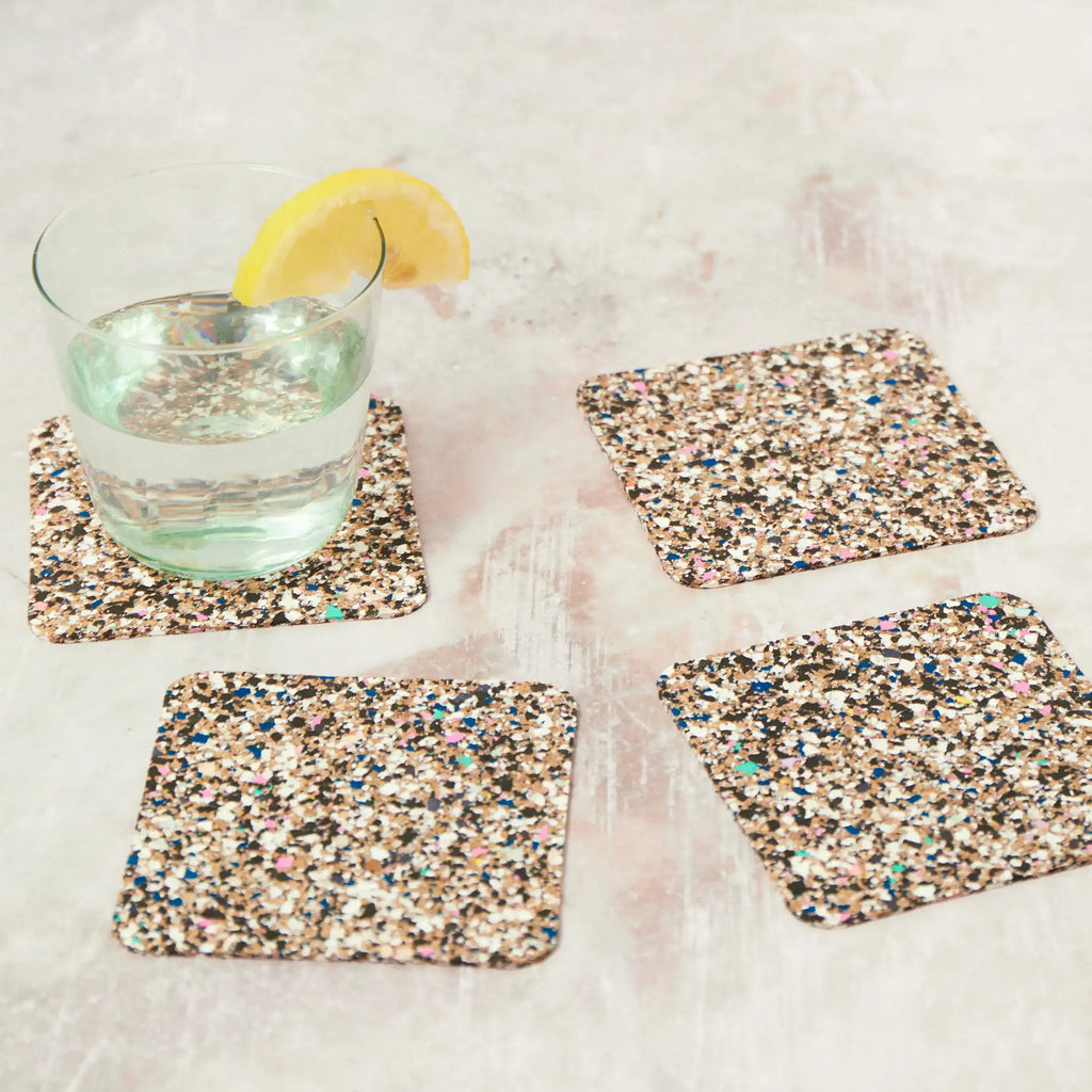 Beach Clean Coasters | Square Set of 4