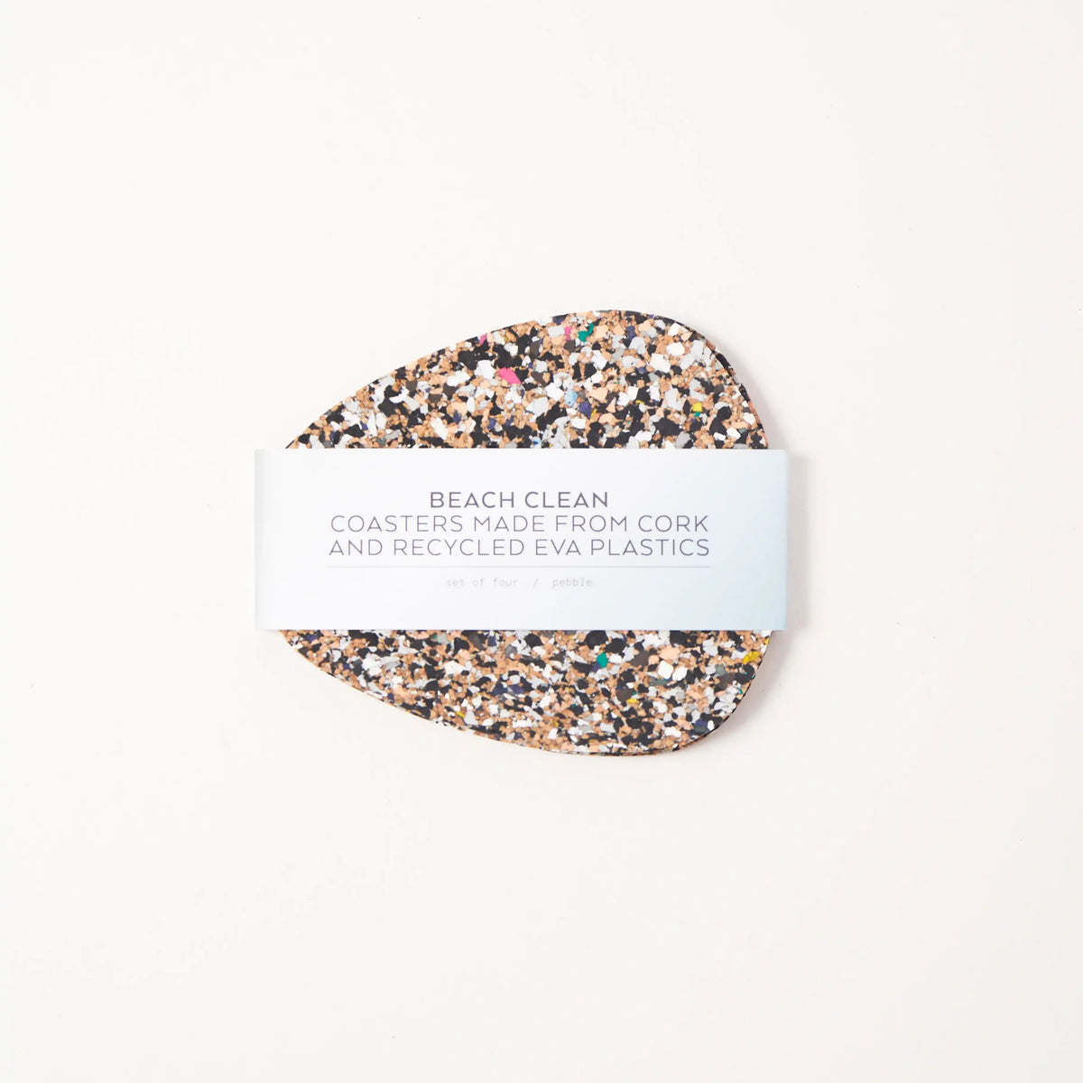 Beach Clean Pebble  Coasters Set of 4