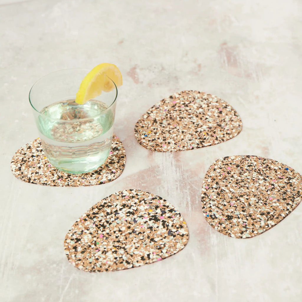 Beach Clean Pebble  Coasters Set of 4
