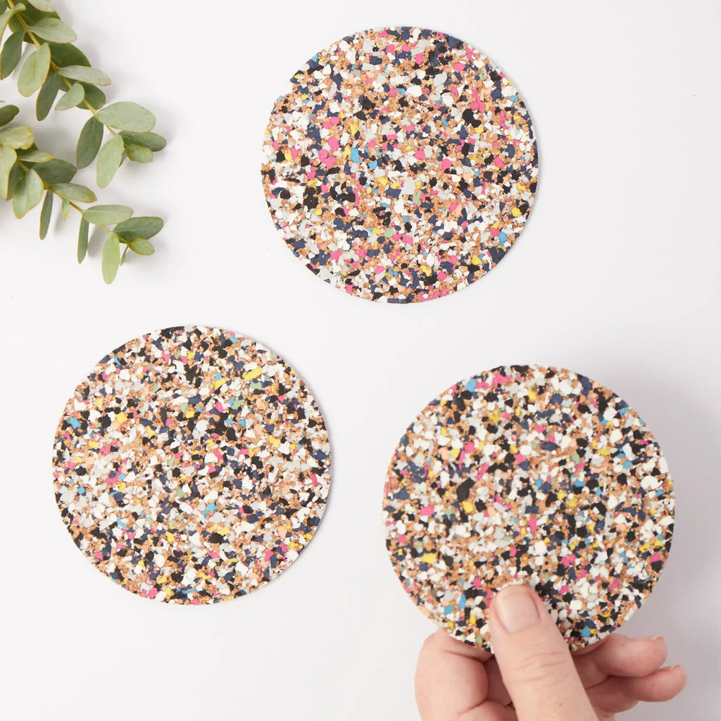 Beach Clean Placemats and Coasters  Round Set of 8